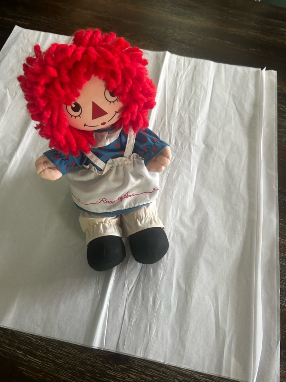 Music Vintage 8" Raggedy Ann Musical Doll shake the head with the music !